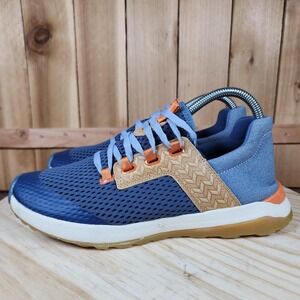 OluKai Wailuku Shoes Womens Size 9 Blue Orange Mesh Casual Sneaker 20478-7EVN